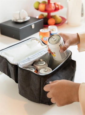 Logo trade corporate gifts picture of: Cooler bag with 2 insulated compartments, anthracite