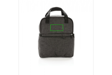 Logo trade promotional product photo of: Cooler bag with 2 insulated compartments, anthracite