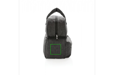 Logo trade advertising products image of: Cooler bag with 2 insulated compartments, anthracite