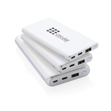 Logo trade promotional items picture of: Ultra fast 5.000 mAh powerbank, white