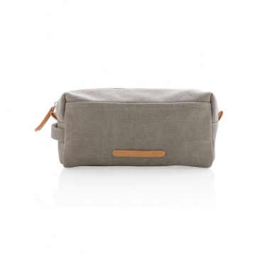 Logotrade promotional item picture of: Canvas toiletry bag PVC free, grey