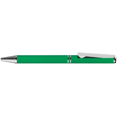 Logotrade promotional giveaway picture of: Metal ballpen with zig-zag clip, green
