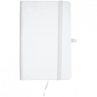 Logo trade promotional item photo of: Notebook A6 Lübeck, white