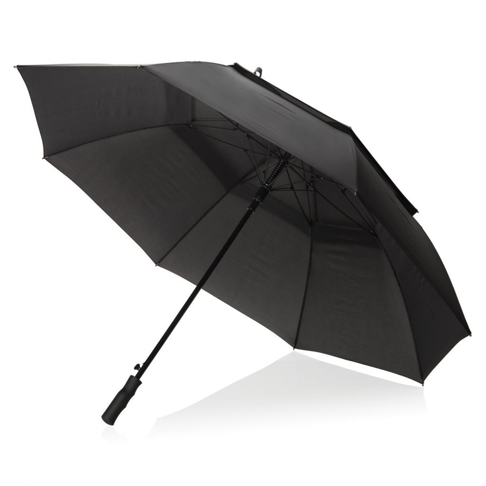 Logo trade promotional merchandise picture of: Swiss Peak Tornado 30" storm umbrella, black