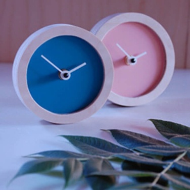 Logo trade promotional items image of: Wooden desk clock