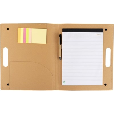 Logotrade promotional merchandise picture of: Conference folder, notebook A4, ball pen, sticky notes, beige