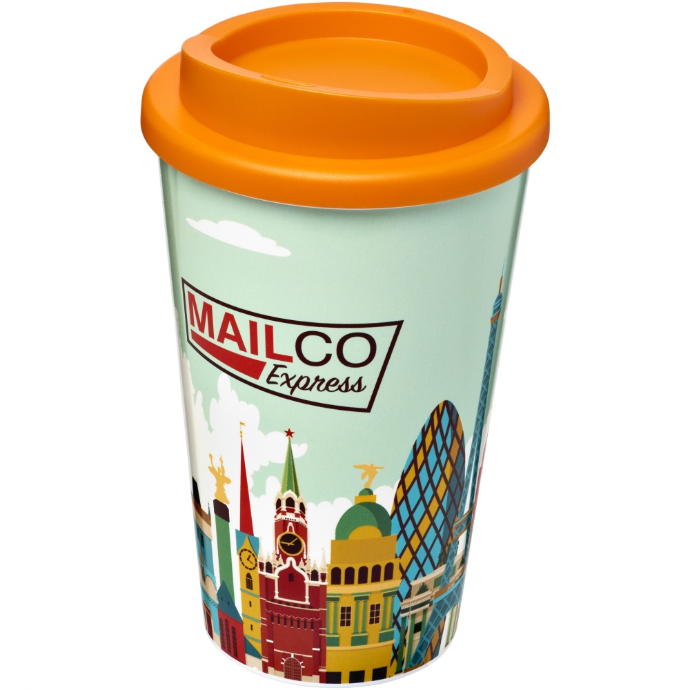 Logo trade advertising product photo of: Brite-Americano® 350 ml insulated tumbler, orange