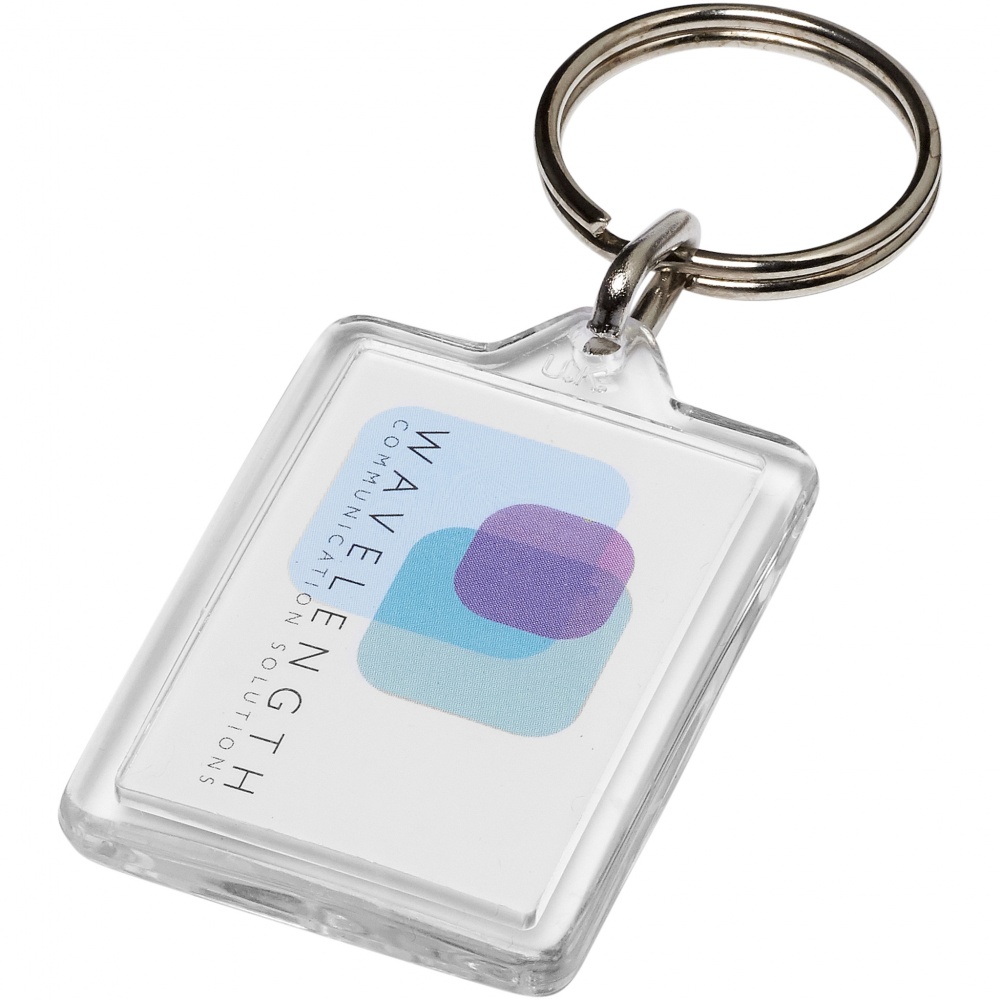 Logo trade promotional merchandise photo of: Midi Y1 compact keychain, transparent