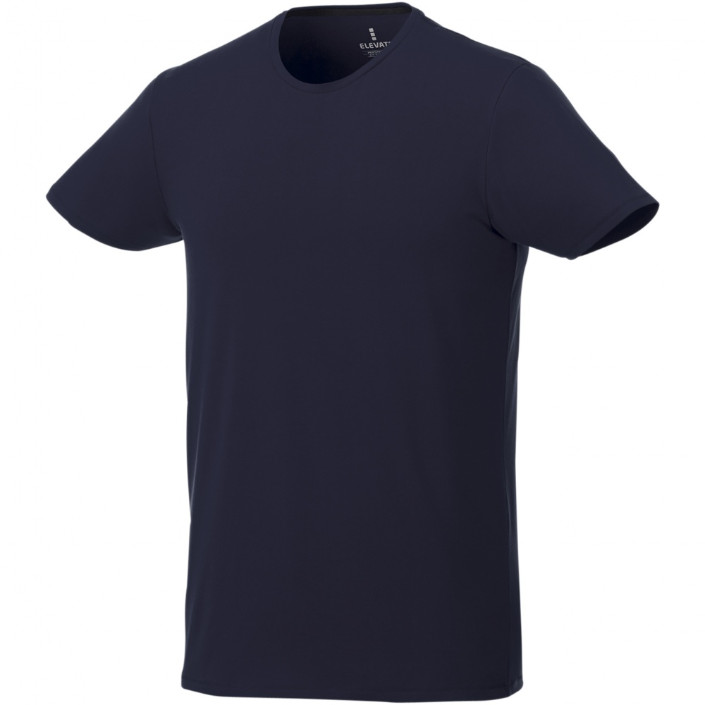 Logo trade promotional gifts picture of: Balfour short sleeve men's organic t-shirt, navy