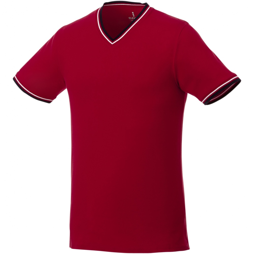 Logo trade promotional item photo of: Elbert short sleeve men's pique t-shirt, red