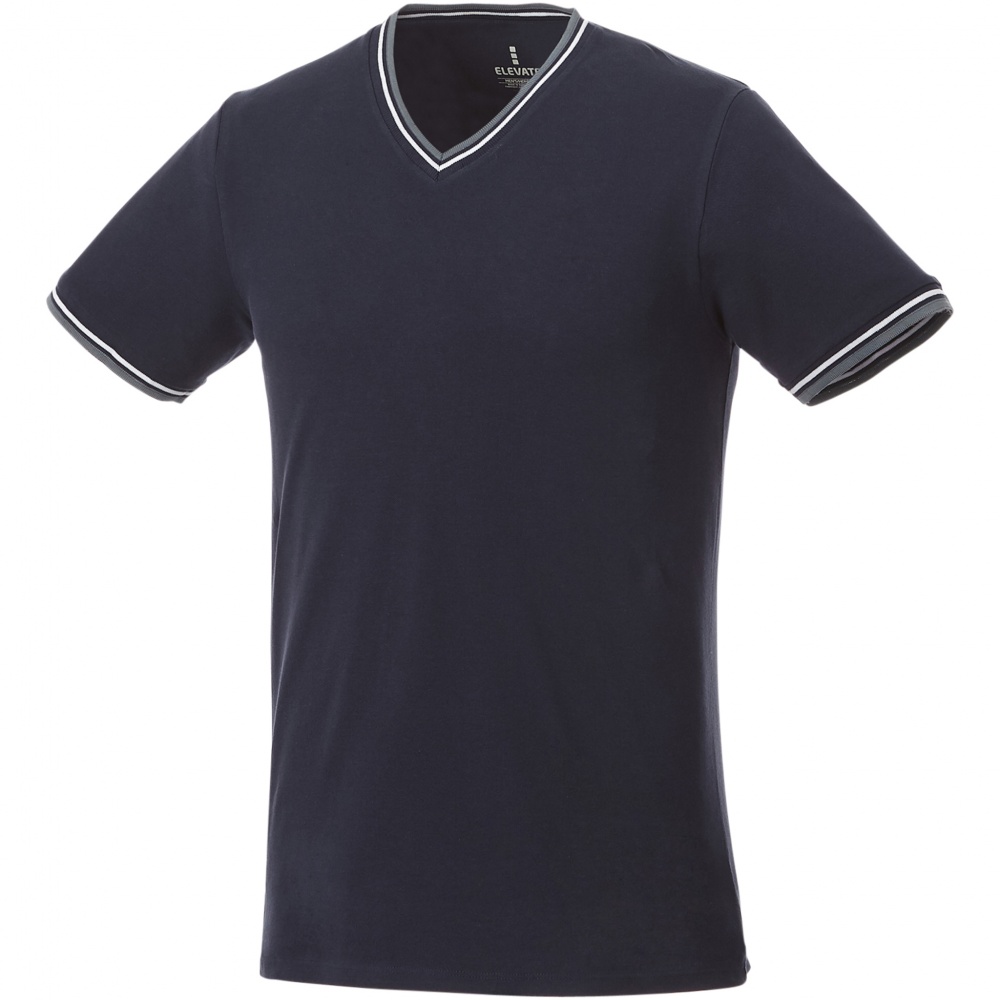 Logo trade corporate gifts picture of: Elbert short sleeve men's pique t-shirt, dark blue
