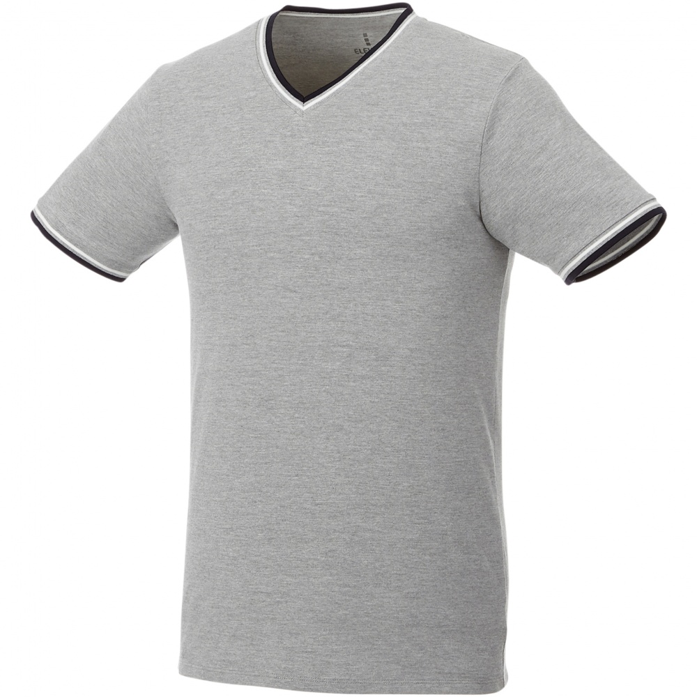 Logotrade promotional product picture of: Elbert short sleeve men's pique t-shirt, grey