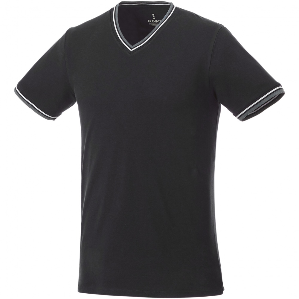 Logotrade advertising product image of: Elbert short sleeve men's pique t-shirt, black