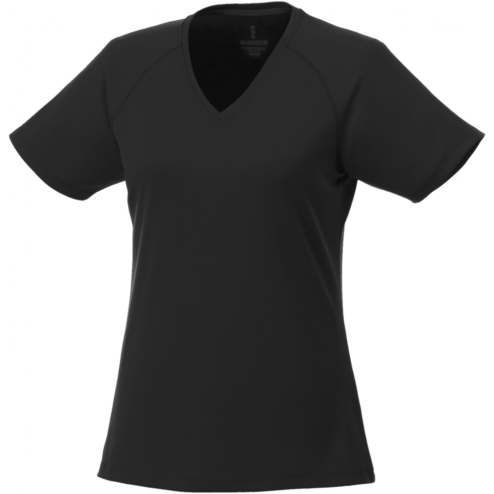 Logotrade promotional item picture of: Amery women's cool fit v-neck shirt, solid black