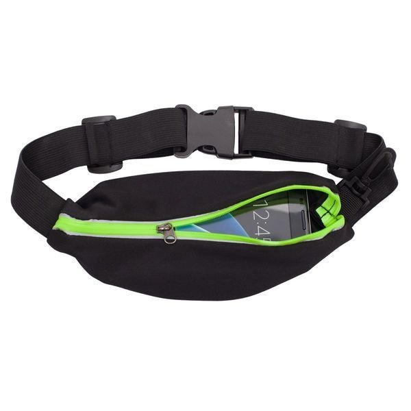 Logo trade corporate gifts picture of: Ease sports waist bag, black/light green