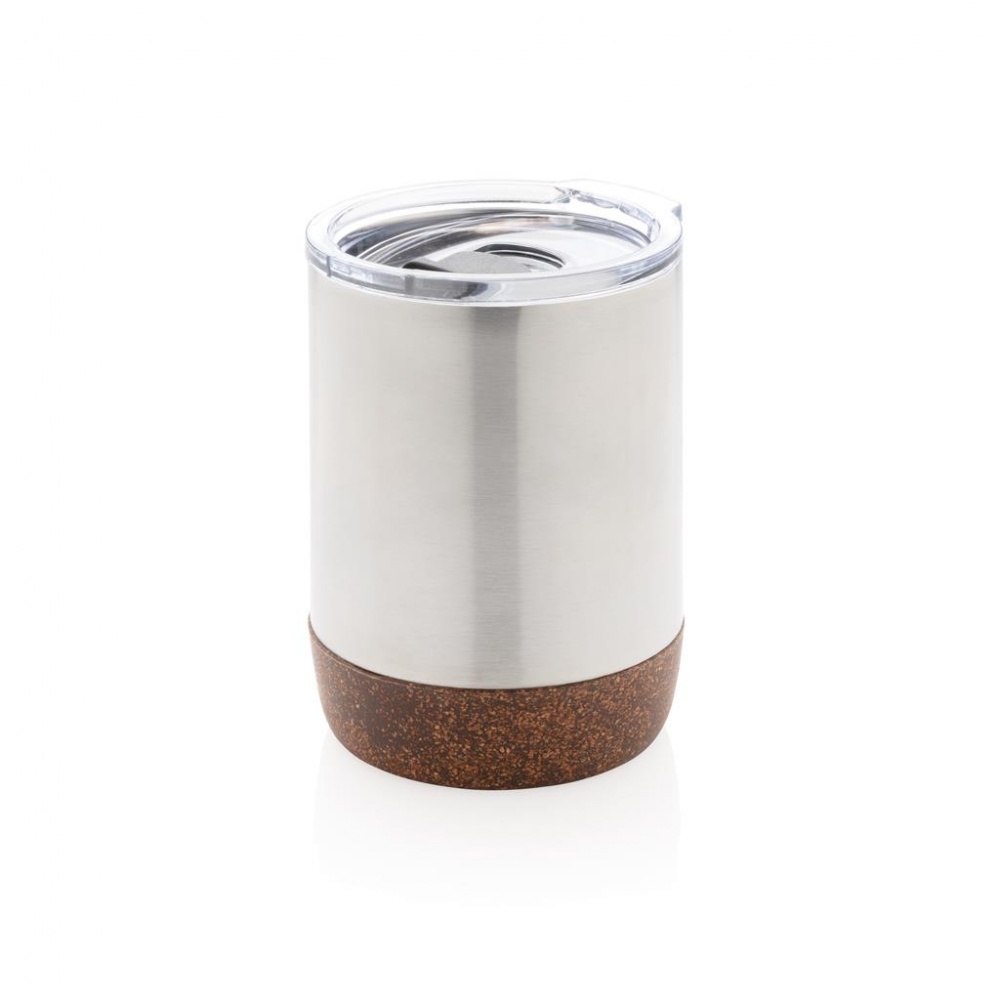 Logotrade promotional merchandise picture of: Cork small vacuum coffee mug, silver