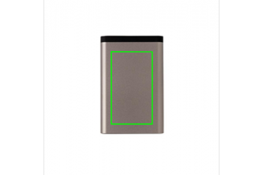 Logotrade advertising product picture of: 10.000 mAh Aluminum pocket powerbank, anthracite