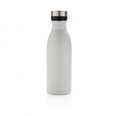 Logo trade promotional items image of: Deluxe stainless steel water bottle, white