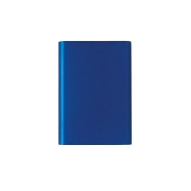 Logo trade promotional merchandise image of: Aluminium 5.000 mAh pocket powerbank, blue