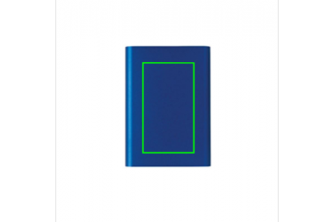 Logo trade corporate gifts image of: Aluminium 5.000 mAh pocket powerbank, blue