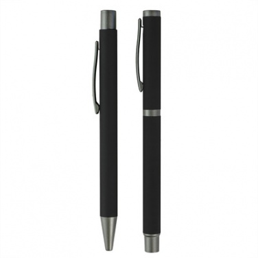 Logo trade promotional products image of: Writing set, ball pen and roller ball pen