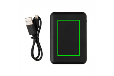 Logotrade promotional product picture of: High Density 5.000 mAh Pocket Powerbank, black