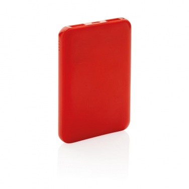 Logotrade promotional giveaways photo of: High Density 5.000 mAh Pocket Powerbank, red