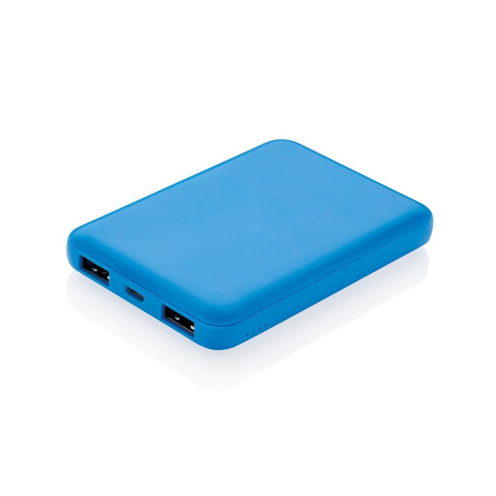 Logotrade promotional product image of: High Density 5.000 mAh Pocket Powerbank, blue