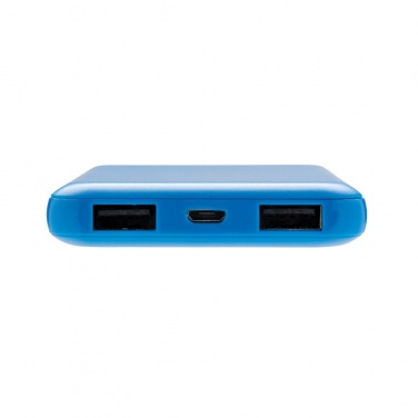 Logo trade advertising products picture of: High Density 5.000 mAh Pocket Powerbank, blue