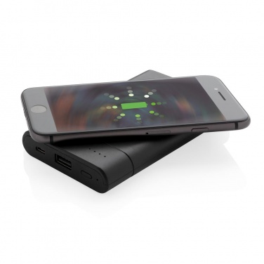 Logotrade promotional gift image of: Encore 8.000 mAh wireless charging powerbank, black