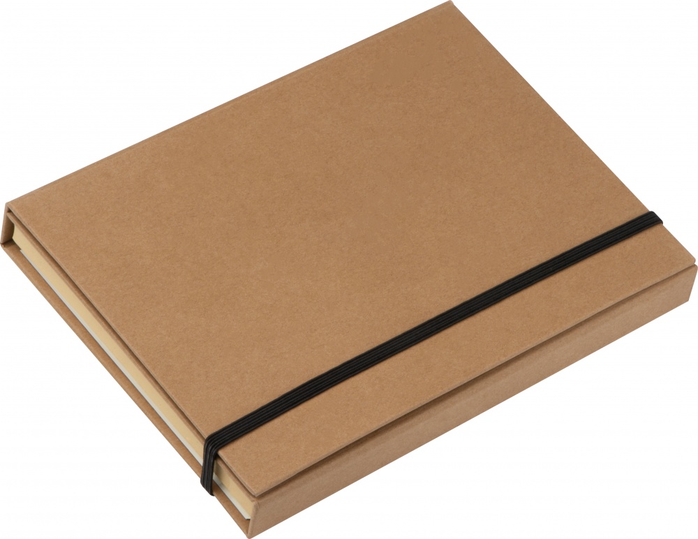 Logo trade promotional giveaways picture of: Writing case with cardboard cover, brown