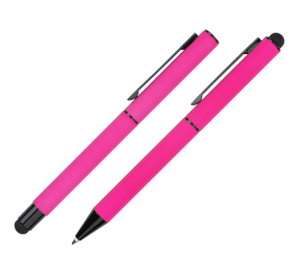 Logo trade promotional gift photo of: Writing set touch pen, soft touch CELEBRATION Pierre Cardin
