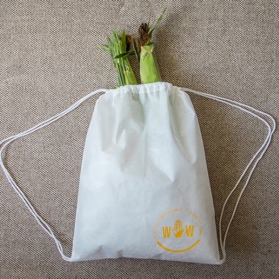 Logotrade promotional item image of: Corn backpack, PLA material, natural white