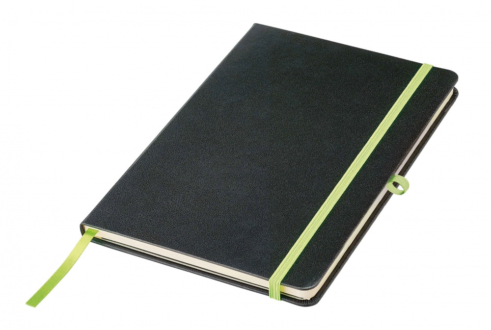 Logo trade promotional gifts image of: Notebook A5, Green