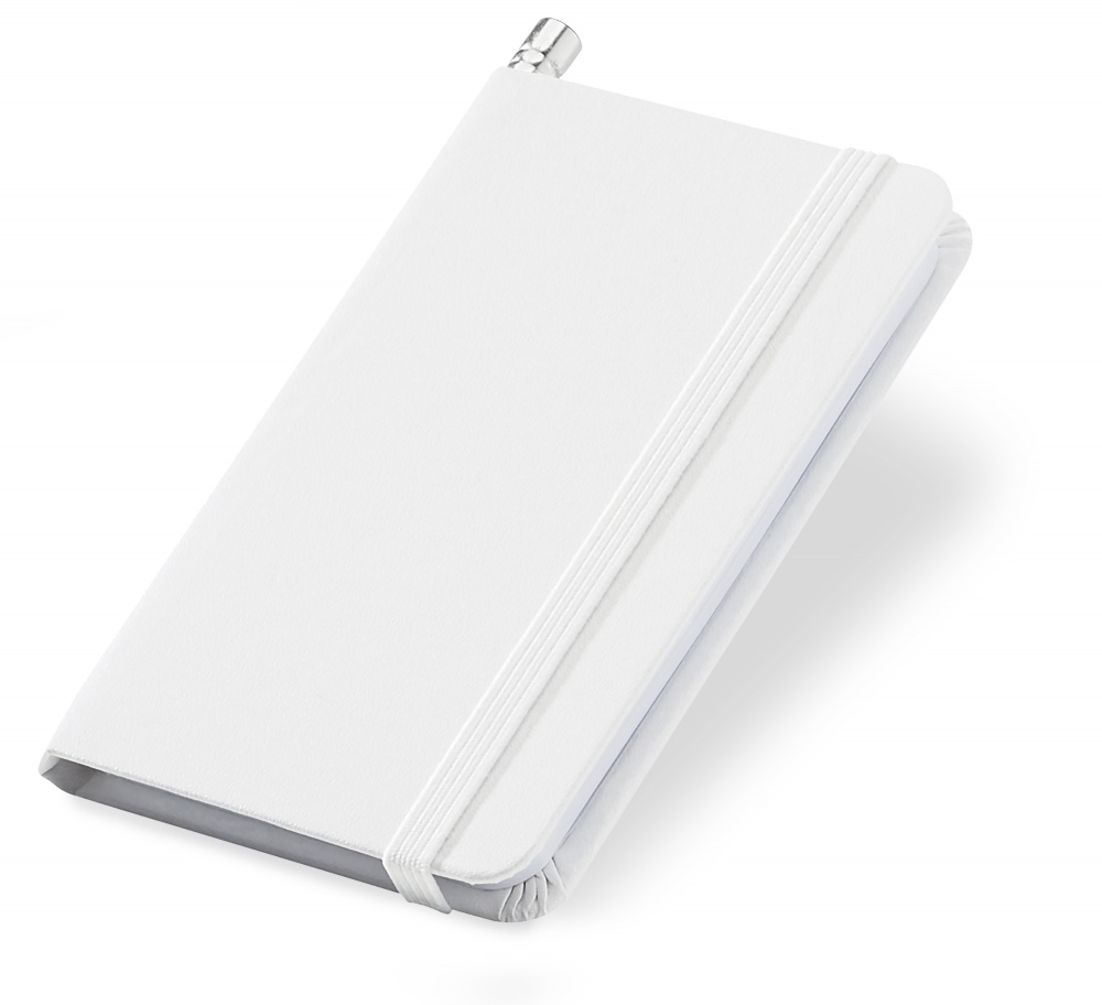 Logo trade business gifts image of: Notebook A7, White