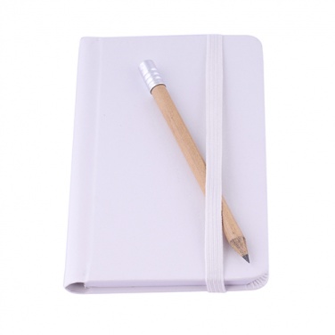Logotrade promotional item image of: Notebook A7, White
