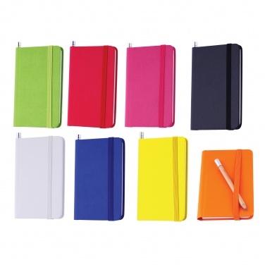 Logo trade corporate gifts image of: Notebook A7, White