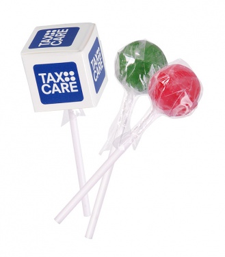 Logo trade promotional giveaways picture of: Cube lollipops