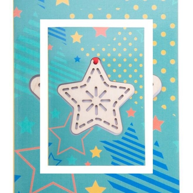 Logo trade advertising products image of: CreaX Christmas card, star