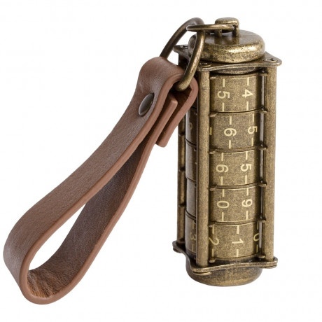 Logo trade advertising products image of: Cryptex, Antique Gold USB flash drive with combination lock 16 Gb