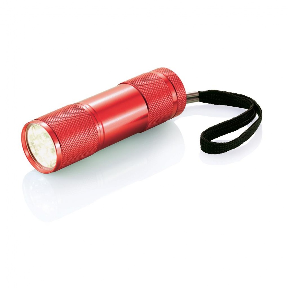 Logo trade promotional product photo of: Quattro torch, red with personalized name and sleeve in a gift wrap