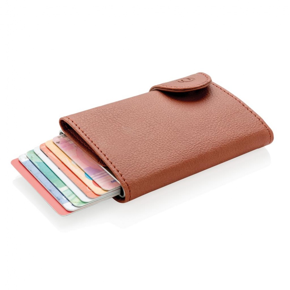 Logo trade promotional products picture of: C-Secure RFID card holder & wallet brown with name, sleeve, gift wrap