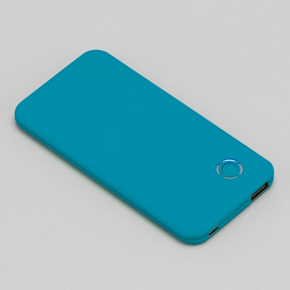 Logo trade promotional gifts image of: RAY power bank 4000 mAh, turquoise