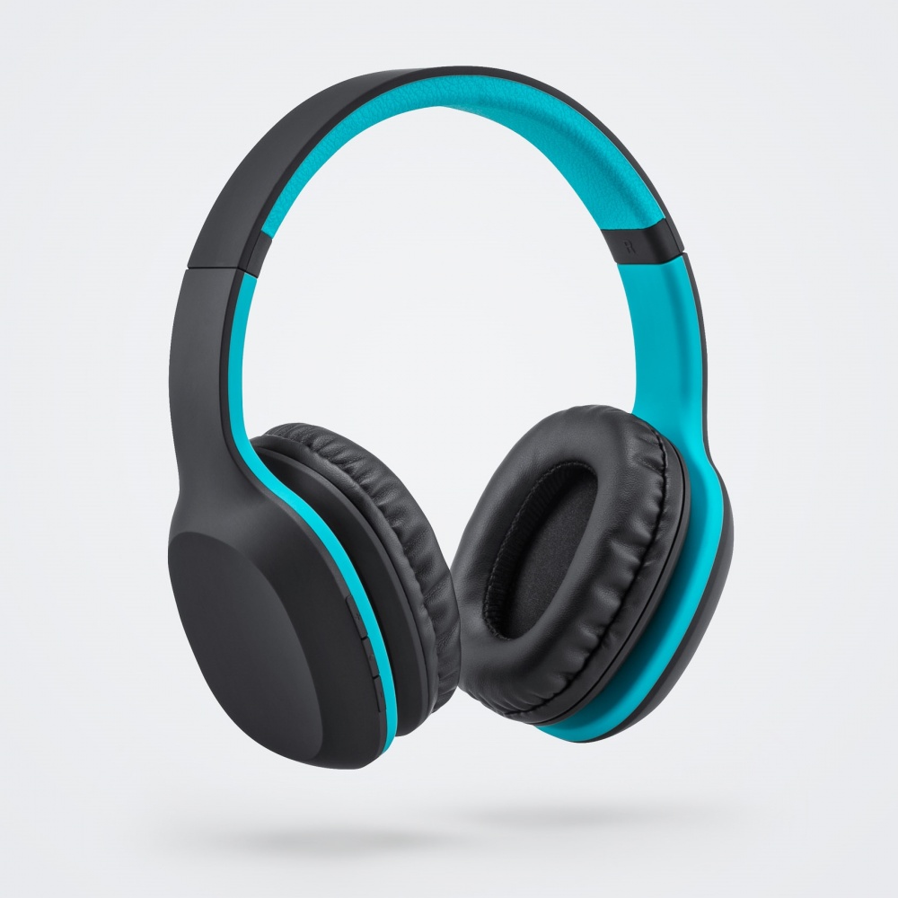 Logo trade promotional products image of: Wireless headphones Colorissimo, turquoise