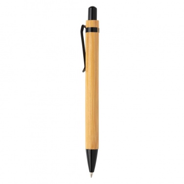 Logo trade promotional items image of: Bamboo pen, black