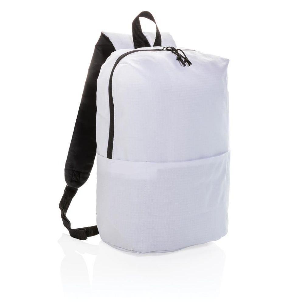 Logo trade promotional items image of: Casual backpack PVC free, white