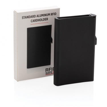 Logotrade promotional giveaway picture of: Standard aluminium RFID cardholder, black