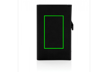 Logo trade promotional product photo of: Standard aluminium RFID cardholder, black
