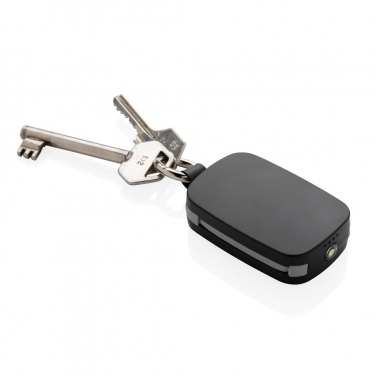 Logo trade corporate gifts picture of: 1.200 mAh Keychain Powerbank with integrated cables, black