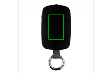 Logotrade promotional gift image of: 1.200 mAh Keychain Powerbank with integrated cables, black